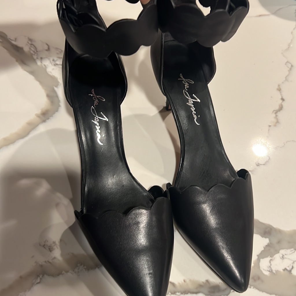 Lia Belle Snake Embossed Leather Dorsa’y Pumps